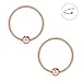 Ruifan 22G 8mm Nose Hoop Lip Eyebrow Tongue Helix Tragus Cartilage Septum Piercing Ring 8PCS - Mix Color
