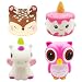 Kayoon 4PCS Jumbo Slow Rising Squishies Kawaii Cute Deer Cake Narwhal Cake Dinosaur Owl Cream Scented Squishy Kids Toys Doll Stress Relief Toy Hop Props Decorative Props Large