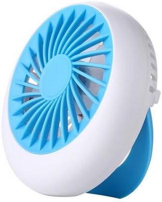 Rechargeable Fan USB Portable Desk Mini Fan for Office USB electric air conditioner small fan Angle Adjustment 1200mA (Blue)