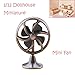 Gbell Mini Old Fashioned Lobby Fan for 1/6 Or 1/12 Miniature Dollhouse,Doll Accessories Little Girls Gift Toy (Bronze)