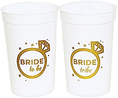 Bachelorette Bridal Wedding Bride Tribe 16oz Plastic Party Cups 15 count by BLI Enterprise
