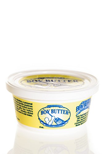 Boy Butter 4oz Tub Personal Lubricant | Natural Coconut Oil & Organic Silicone | Non Staining, Washable & Slick Lube for Adults | Original Formula Oil Based Cream Made in The USA