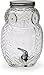 Circleware Sun Tea Mason Jar Beverage Dispenser with Lid, Fun Party Entertainment Home and Kitchen Glassware Drink Water Pitcher for Juice, Beer, Kombucha & Cold Drinks, 1.1 Gallon, Owl Design