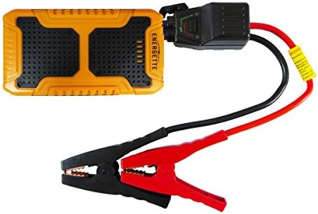 Energette Multi-function Waterproof Car Jump Starter Kit, PowerShock EF10 Compact Portable Power Bank External Battery Charger, 12V 400A Peak with 7500mAh.