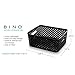 BINO | Plastic Basket, Medium - Black | THE PLAIT COLLECTION | Multi-Use Storage Bins | Durable, Drawer & Cabinet-Friendly | Storage Baskets for Organizing | Pantry, Bathroom & Closet Organizer