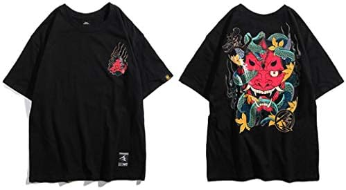 qbxsdog 2019 Back Printed Snake Ghost Harajuku Streetwear Summer Hip Hop Tshirt