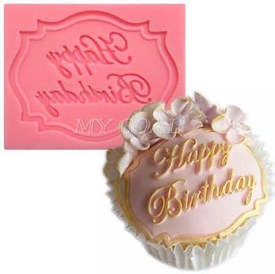 Happy Birthday Silicone Mould Cake Decorating Lace Impression Mat Baking Mold