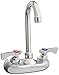 Krowne 10-400L Silver Series 4" Center Wall Mount Faucet, 3-1/2" Gooseneck Spout primary