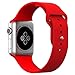 Apple Watch Band, JETech Soft Silicone Replacement Sport Band for Apple Watch All 42mm Models (Red)