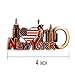 Color May Vary. NY Magnet Heart Shaped US Flag New York Souvenir - US Flag,Statue of Liberty,Flatiron, NYC Magnet Metal (Pack 1)