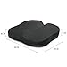 Kingta Seat Cushion Lumbar Support Pillow -Butterfly Shape New Design 3D Breathable Mesh Cover-Memory Foam Luxury Back Support and Sciatica Relief,Best for Office,Home and Car(Black)