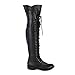 SHOEDEZIGNS Shoe Dezigns Travis 05 Women Military Lace Up Thigh High Combat Boot