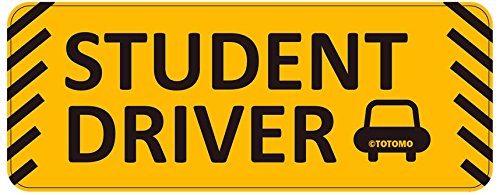 TOTOMO Student Driver Magnet Sticker - (Set of 2) 10"x4" Highly Reflective Premium Quality Car Safety Caution Sign Student Drivers #SDM06