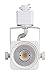 Cloudy Bay 8W Dimmable LED Track Light Head,CRI 90+ 3000K Warm White,Adjustable Tilt Angle Track Lighting Fixture,120V 40° Angle for Accent Retail,White Finish Halo Type