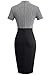 HOMEYEE Women's Short Sleeve Business Church Dress B430 (6, Gray)