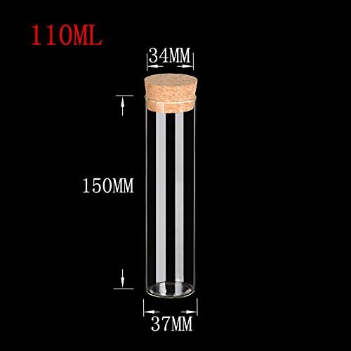 Jarvials 12 Sets of 110ml Transparent Test Tube with Cork Stopper, Food Grade High Quality Glass Bottles (12, 110ml) - Image 3
