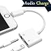 DAEETO Headphone Jack Adapter 2 in 1 Splitter 3.5mm Cables Adaptor for [Charging and Music] Car Aux Cord Compatible with i.P 8/8plus 7/Plus X max Support for iOS 12 or Later Grey