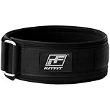 RitFit Low Profile Weight Lifting Belt 4--inch Black - For WeightLifting, Gym, Crossfit, and Fitness - Firm & Comfortable Lumbar Support with Back Injury Protection .Life time Guarantee !!!
