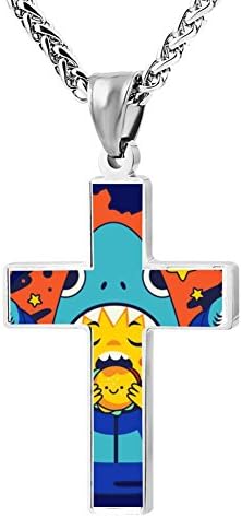 Kenlove87 Patriotic Cross Jawbreaker Shark Religious Lord'S Zinc Jewelry Pendant Necklace