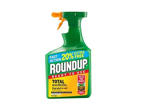Roundup Fast Action Weedkiller Ready to Use Spray with 20% Extra Free 1.2L Total, 1.2 liters