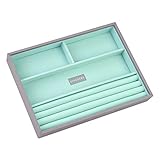 Stackers Dove Gray and Mint Classic Ring & Bracelet section jewelry box