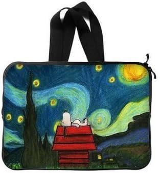 Lolili Custom Laptop Sleeve Case Cover Bag Water Resistant for 15 inch Laptop Snoopy (Two side print)