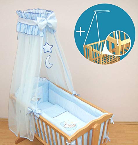 round moses basket with drapes
