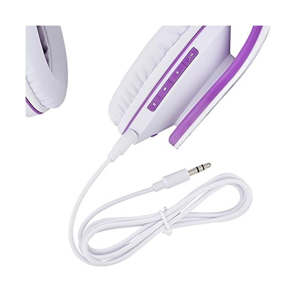 PowerLocus-Bluetooth-Over-Ear-Headphones-Wireless-Stereo-Foldable-Headphones-Wireless-and-Wired-Headsets-with-Built-in-Mic-Micro-SDTF-FM-for-iPhoneSamsungiPadPC-WhiteViolet PowerLocus Bluetooth Over-Ear Headphones, Wireless Stereo Foldable Headphones Wireless and Wired Headsets with Built-in…