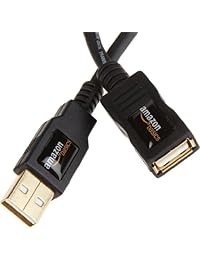 Basics   Cable de extensión USB 2.0 a conector A hembra   9,8 pies, Negro