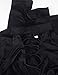 VintageRose Womens Black Lace-up Cold Shoulder T-shirt Tops Black S