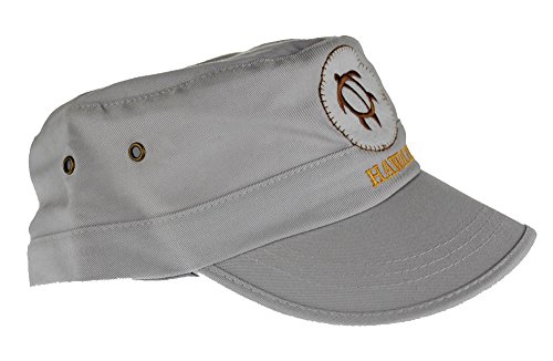 Army Style Cap Hat, Turtle Hawaii, Gray