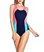 Uhnice Womens Athletic One Piece Swimsuits Racing Training Sports Bathing Suit