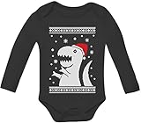 Big Trex Santa Ugly Christmas Sweater Baby Grow Vest Baby Long Sleeve Bodysuit