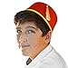 Red Fez Hat - Red with Gold Tassel & Trim - Costume Accessory