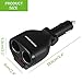 ONEVER 1 to 2 Sockets Cigarette Lighter Splitter, Dual USB Car Charger Adapter with Voltage Display for Smartphones, Tablets, GPS, MP3 Players, 12-24V Voltage, Suitable for Various Cars