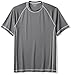 Amazon Essentials Men's Slim-Fit Short-Sleeve Quick-Dry UPF 50 Swim Tee, Charcoal, Large