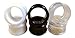 Lobal Domination 3 Pair Set - Black,White,Clear Acrylic Ear Tunnels Plugs Gauges Earlets - up to 30mm!