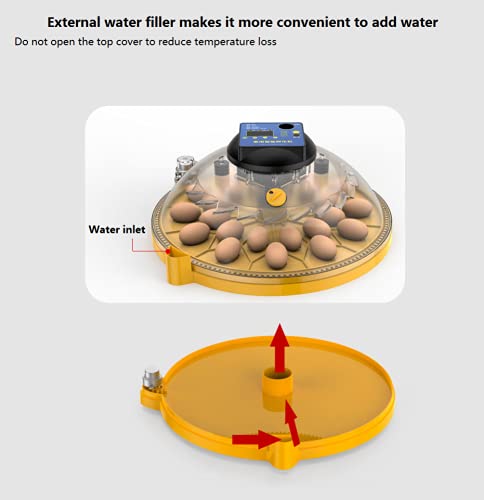 ALWUDI 48 Eier MotorbrüTer HüHner, 360-Grad-Ansicht Mini voll Eier Automatischer Brutapparat Brutmaschine für Hühner… – Bild 8