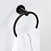 MARMOLUX ACC Black Towel Ring Hand Towel Holder Circle Round Towel Hanger Space Saver Bathroom Hardware Stainless Steel Heavy Duty Wall Mount BathTowel Rack, Rubber Matte Black