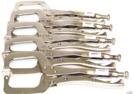 10 NEW 11" LOCKING C CLAMPS WITH SWIVEL PAD VISE TOOL