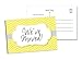 50 Moving Announcement Postcards - Fill in The Blank Change of Address - Yellow Chevron
