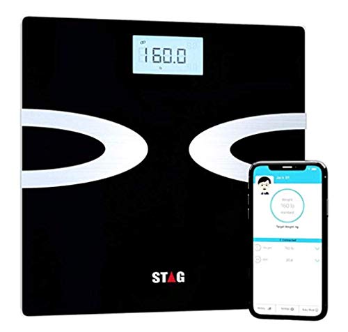 Bluetooth Digital Body Fat Scale - Best Smart Wireless Body Composition Analyzer with iOS and Android App for Body Weight - Amazing Bathroom Scale - Fat - Water - Bmi - Muscle Mass - 396lbs (black4)