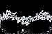 Flower Wreath Bridal Prom Headband Tiara - Clear Crystals Silver Plated T595
