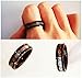 King Will Nature Mens 8mm Black Tungsten Carbide Wedding Ring Inlay Real Wood Brushed Center Flat/Beveled Style
