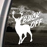 Funny Hunting BUCK OFF Decal Truck Window Sticker