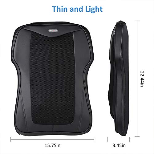 CINCOM Full Back Massager Shiatsu Massage Chair Cushion with Heat for Back Leg Foot Muscle Relaxation and Pain Relief - Home Office and Car Use