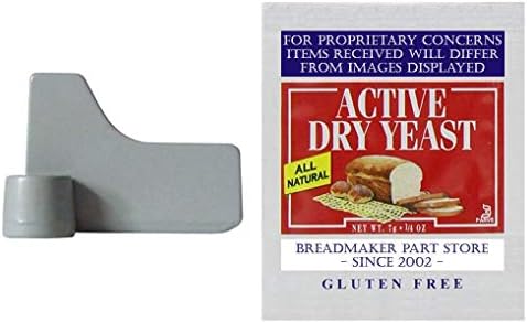 New Kneading Paddle Fits Breadman Model TR-440C Rapid Vertical 1.5-Lb Loaf Breadmaker Bread Maker Baker Machine TR440C Dough Arm Mixing Blade Knead Bar Hook [Kneader/Yeast Bundle]