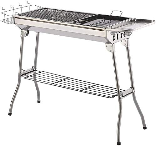 Charcoal Grill Kabob Grill Portable BBQ Grill Large Charcoal Grill for Outdoor Grilling Hibachi Grill Shish Kabob Portable Grill Charcoal for Picnic, Patio and Backyard Barbecue