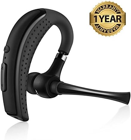 Bluetooth Headset, Bluetooth 4.1 Wireless Headphone w/Mic 8 Hour In Ear Noise Cancelling HD Stereo Sweatproof In Ear Professional Mini Earbud for Office/Business/Driver/TruckerWorkout/Gym/(Black)