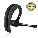 Bluetooth Headset, Bluetooth 4.1 Wireless Headphone w/ Mic 8 Hour In Ear Noise Cancelling HD Stereo Sweatproof In Ear Professional Mini Earbud for Gym/Office/Business/Workout/Driver/Trucker by Antiant